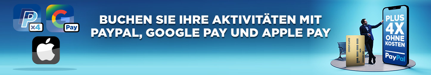Buchen Sie Ihre Aktivitäten mit verschiedenen Zahlungsmitteln