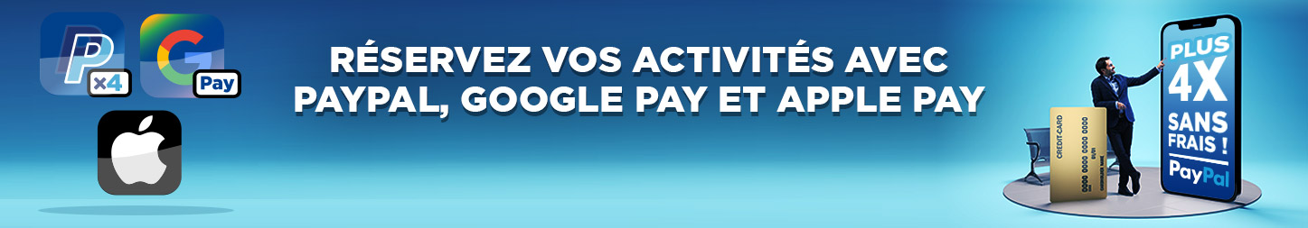 Réservez vos activités avec différents moyens de paiement
