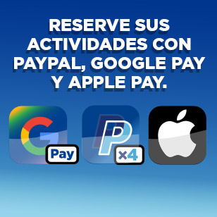 Reserve sus actividades con diferentes medios de pago
