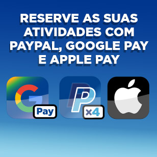 Reserve suas atividades com diferentes formas de pagamento