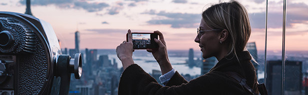 woman taking a photo