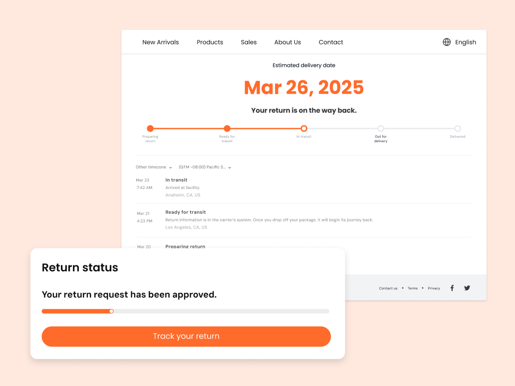 fully customizable and seamless returns experience