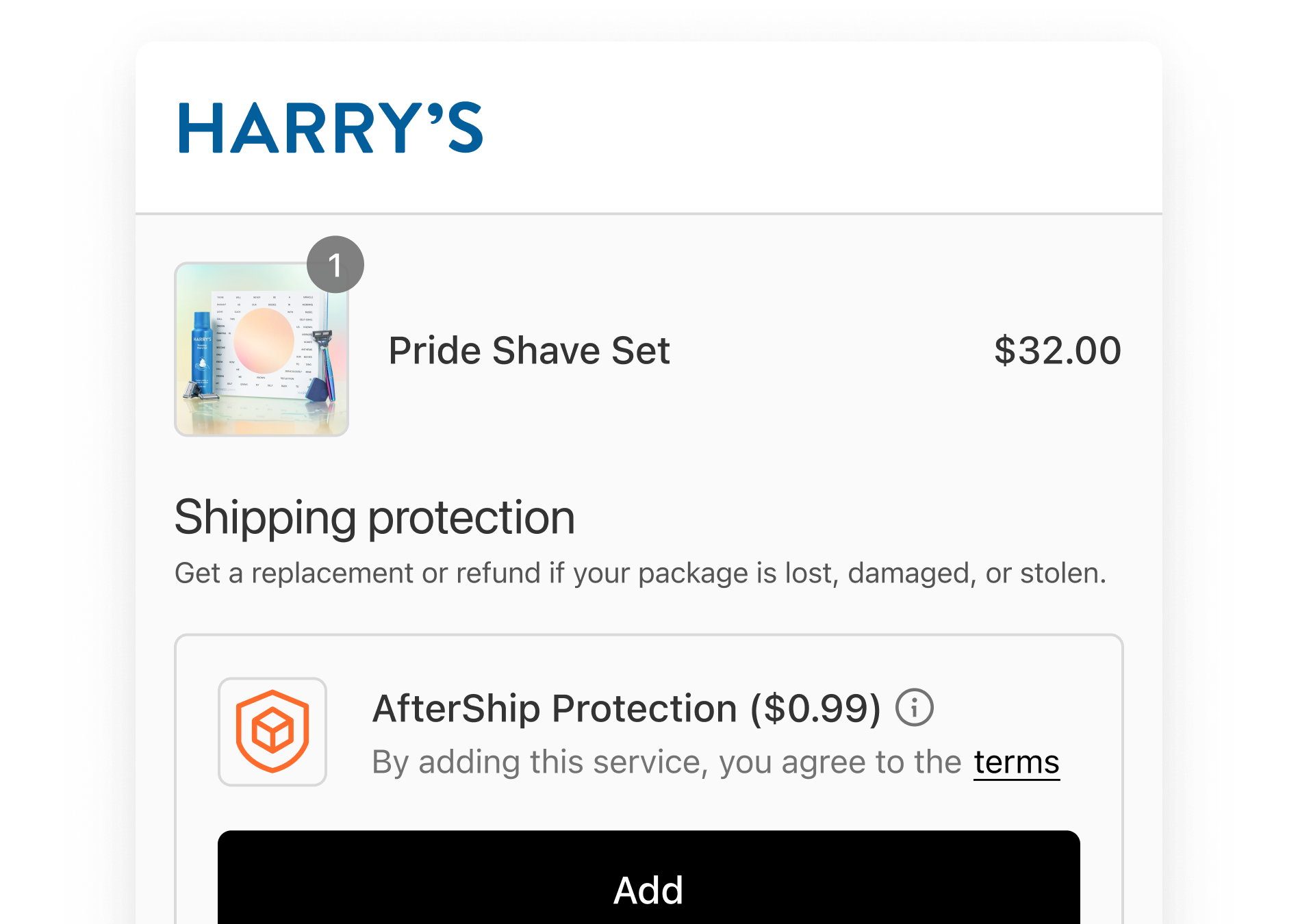Offer AfterShip Protection at cart or checkout