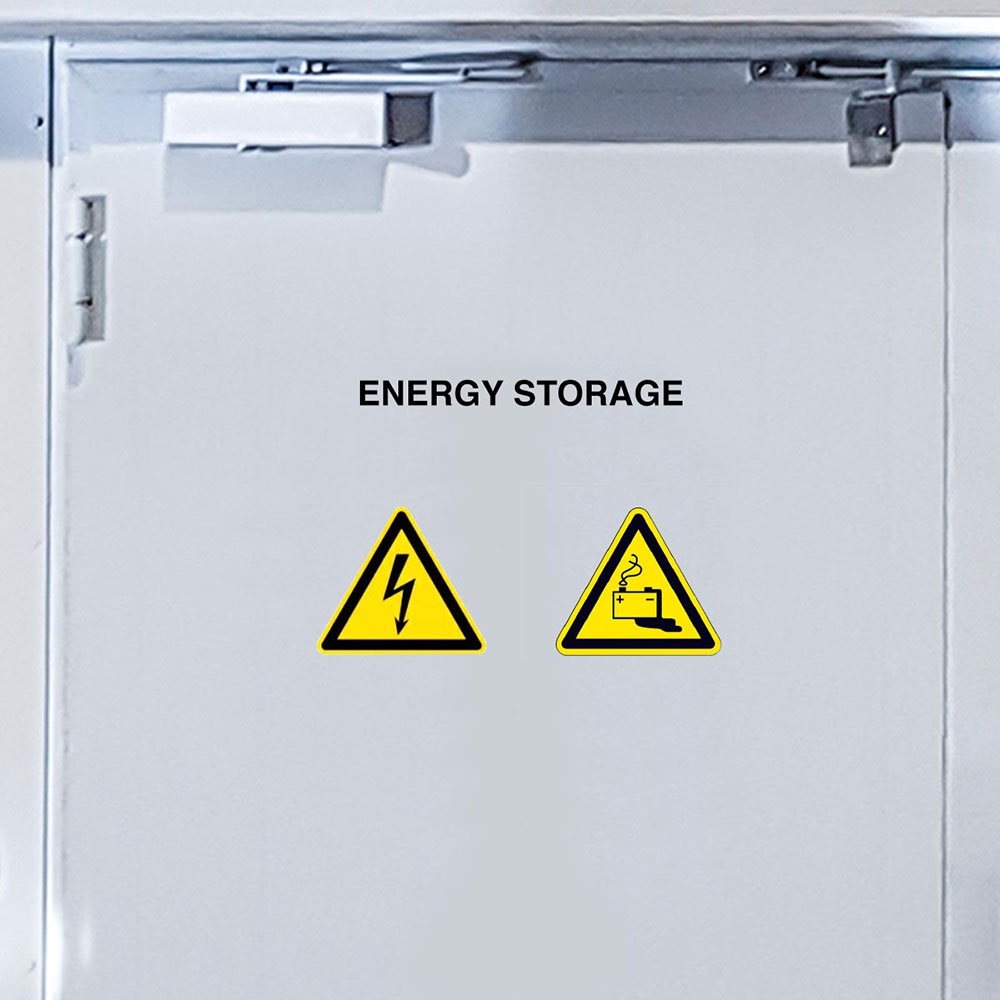 Außenansicht eines Batterie-Energiespeichersystems
