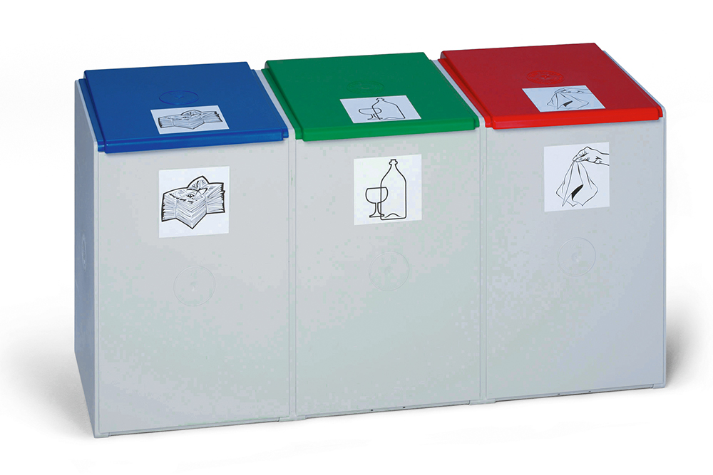 Système De Tri Sélectif 3 Poubelles 10 Litres - Kit Recyclage KEDEN