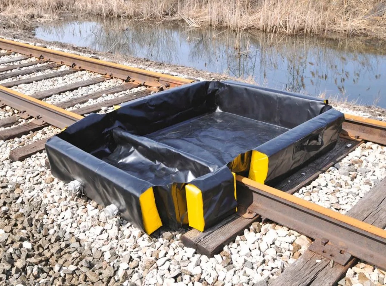 yellow duck pond with handles