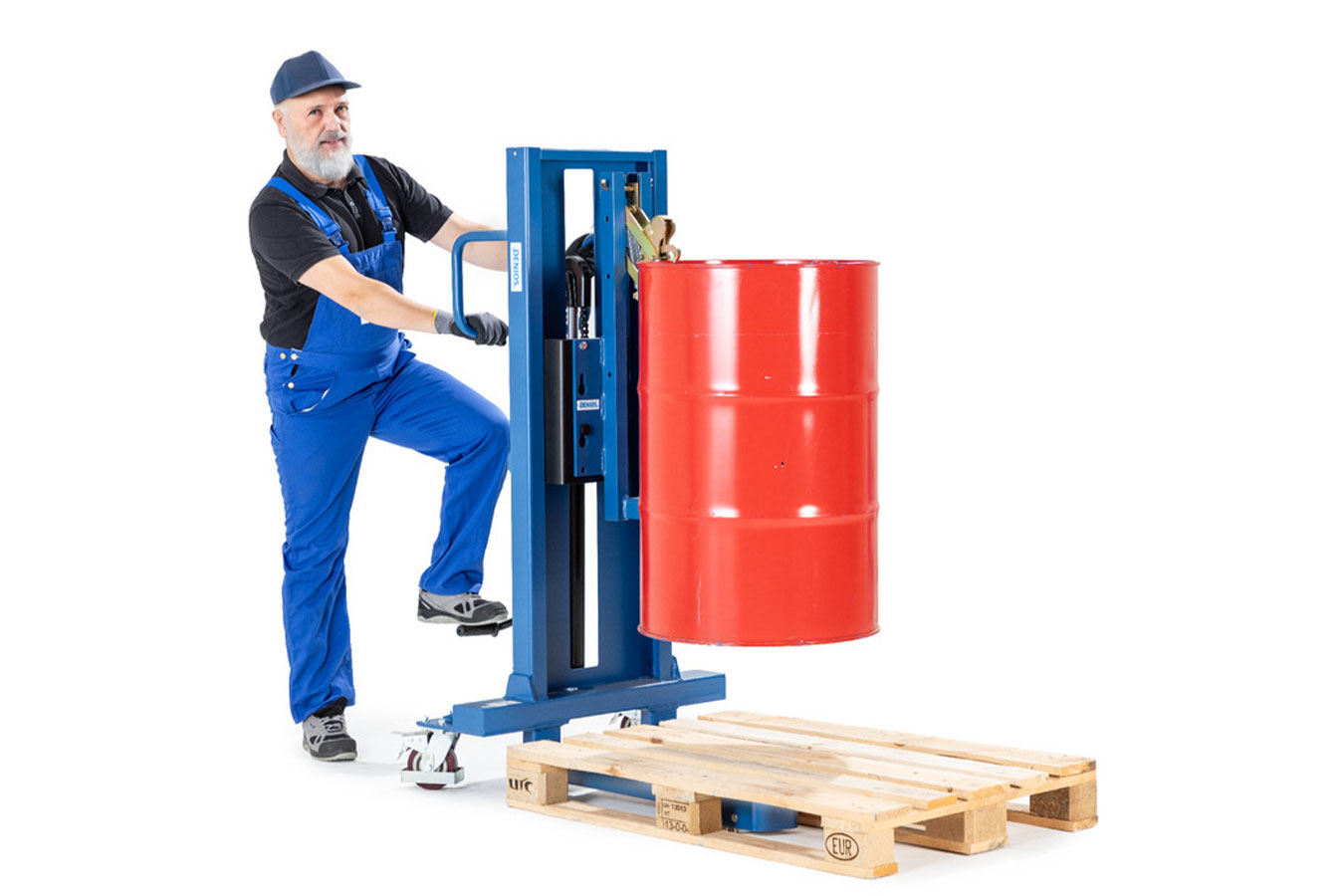 Chassis estreito a entrar por baixo de palete em corredor reduzido