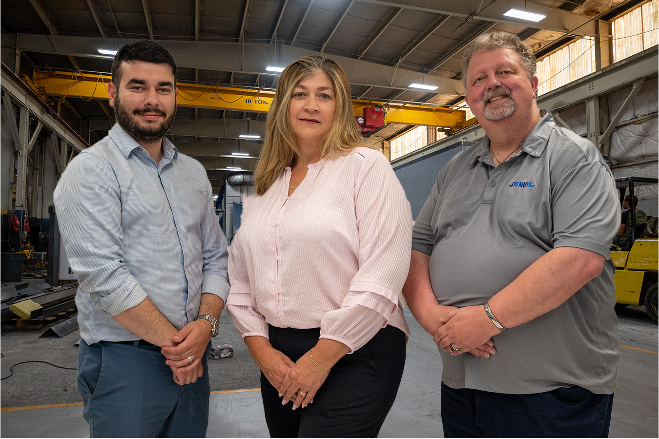 canadas sales team in a factory setting