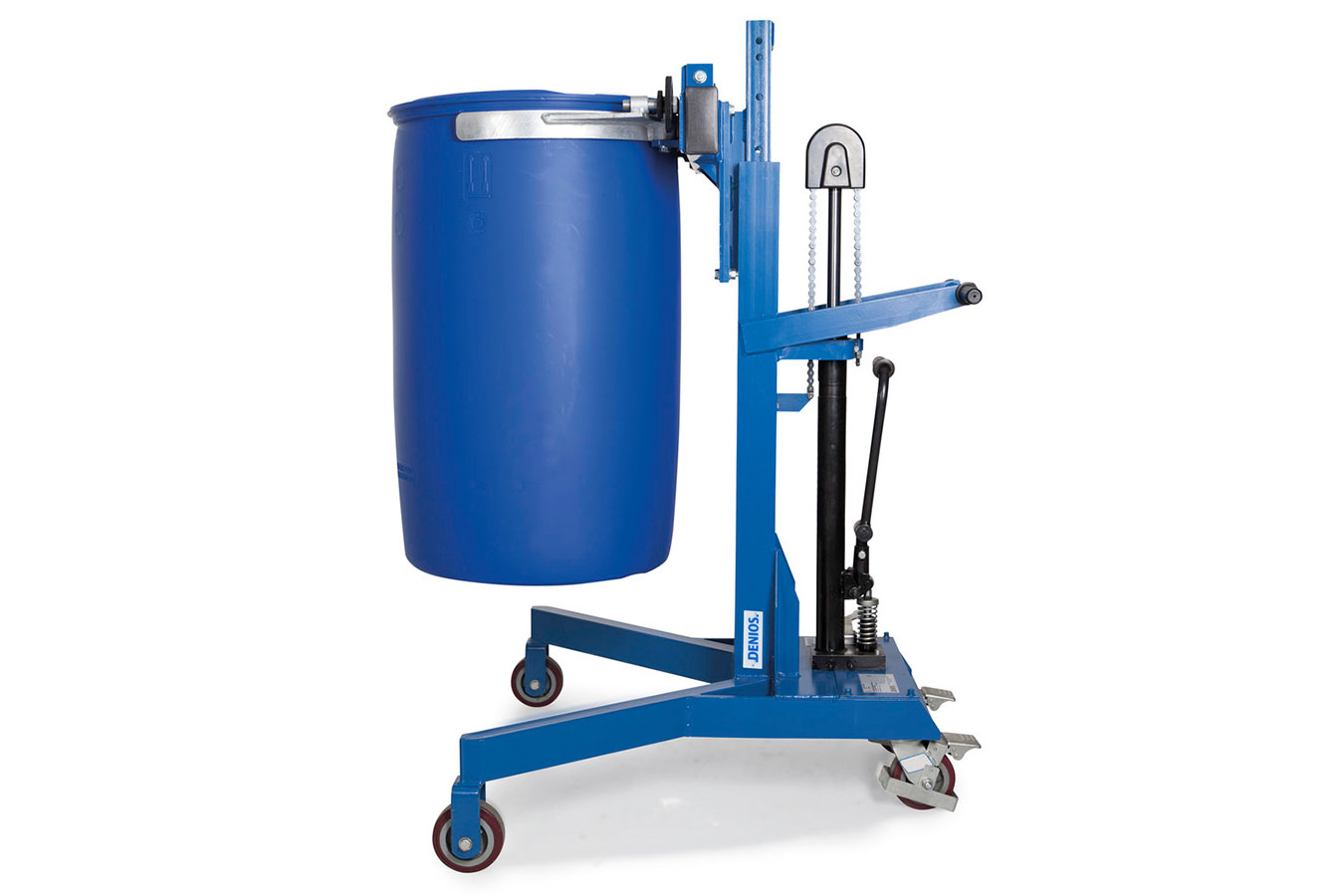 Elevador de bidões de plástico