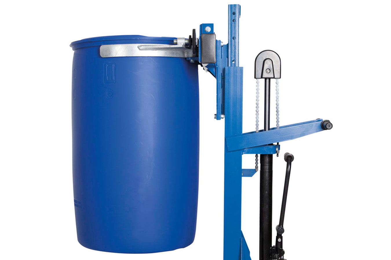 Grampo de fixação regulável por volante para bidões 200/220 L