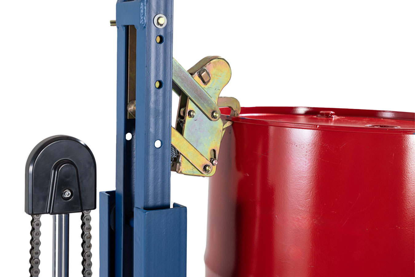 Gancho para bidões de aço anelados com aro de fecho