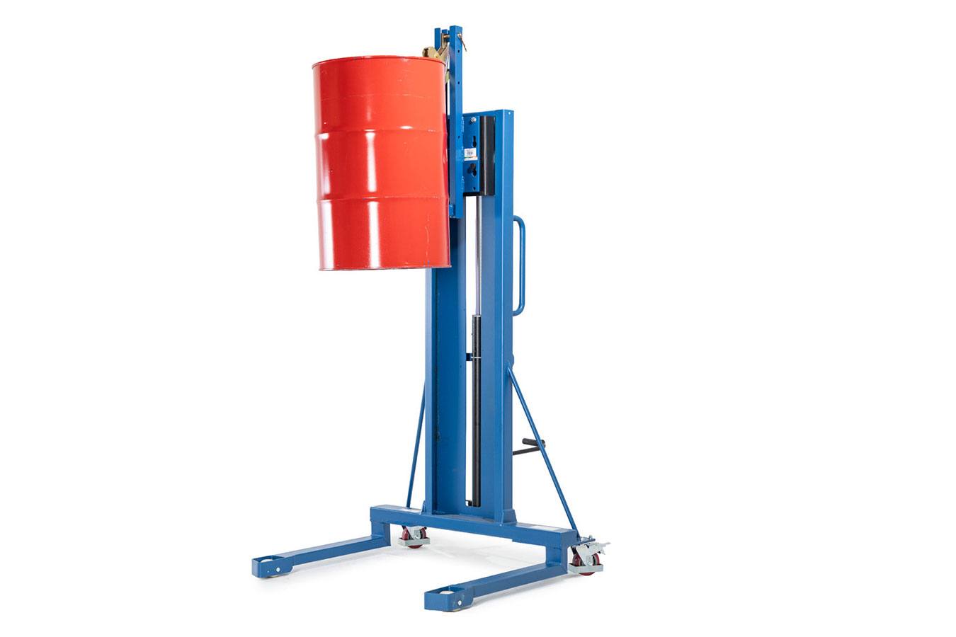 Elevador de bidões Servo com elevação até 1400 mm para estantes e tremonhas