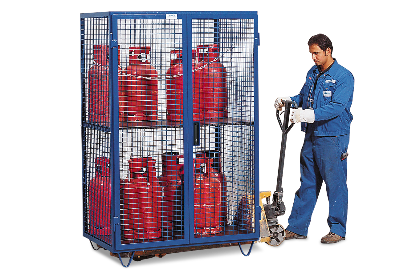 Verfahrbarer Gasflaschenschrank