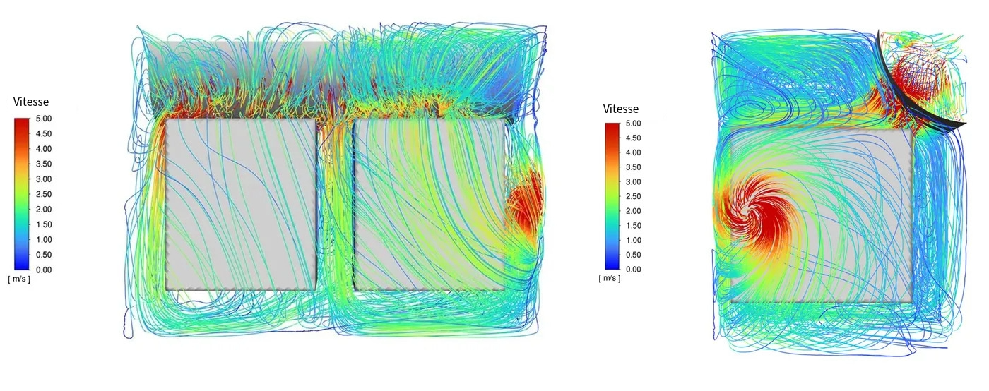 circulation de l'air heating box