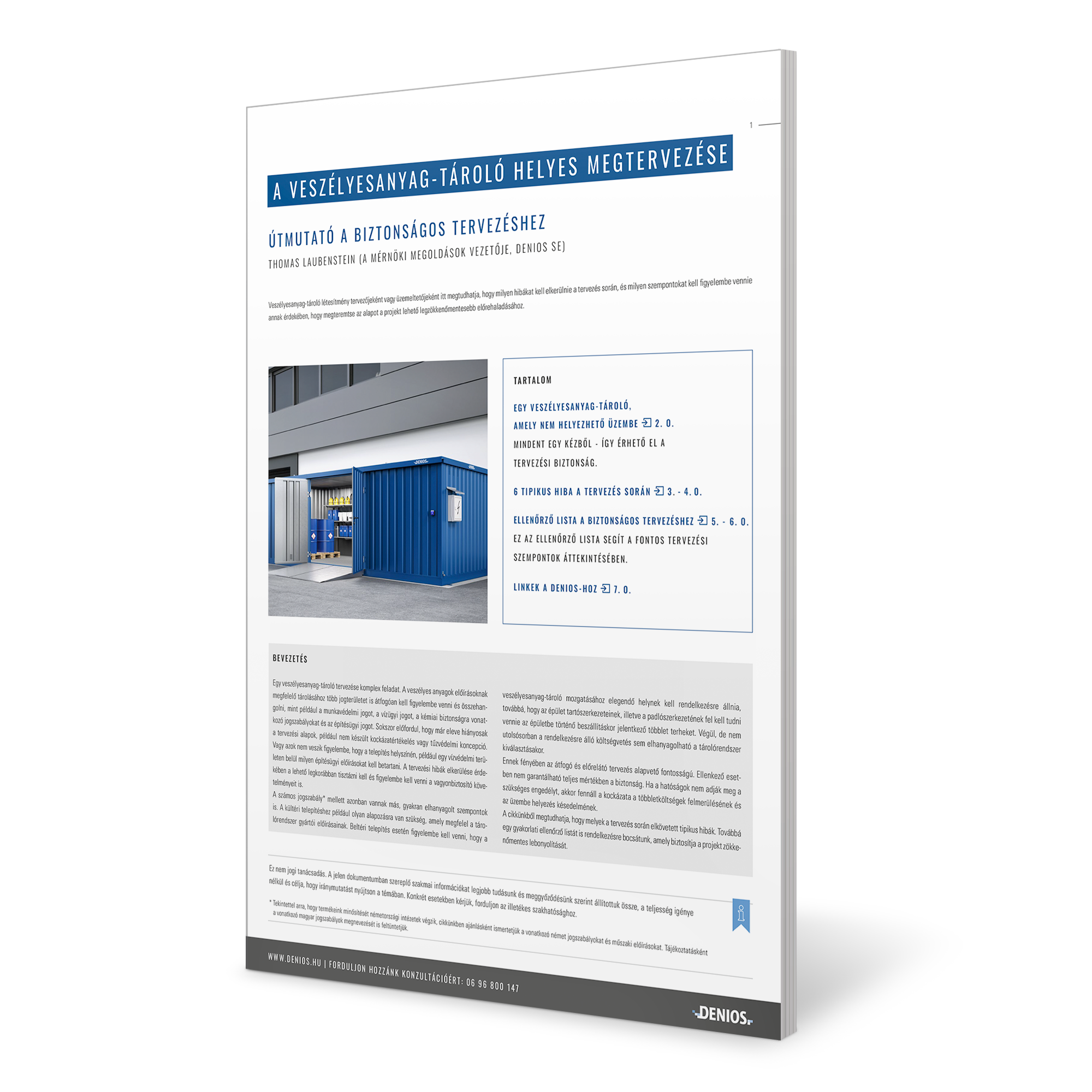 Folyóirat Veszélyesanyag-tároló helyes megtervezése