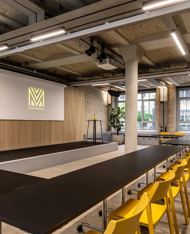 Maschinenraum Parlamentarische Bestuhlung für Event