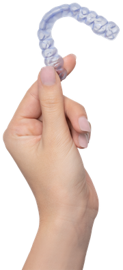 Hand mit Knirschschiene