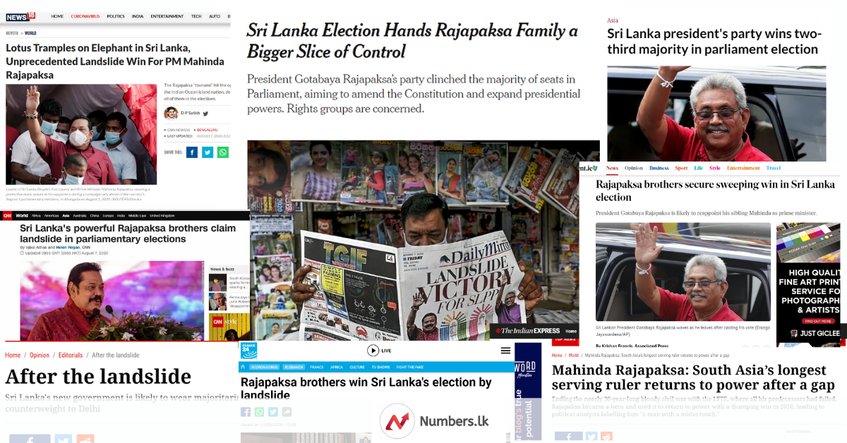 What foreign media say about SLPP's historic win in Sri Lanka