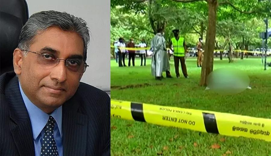A male body found near Independence Square today with gunshot wounds was identified as Rajeewa Prakash Jayaweera, a former manager a Sri Lankan airlines. A pistol and a note were found near him.