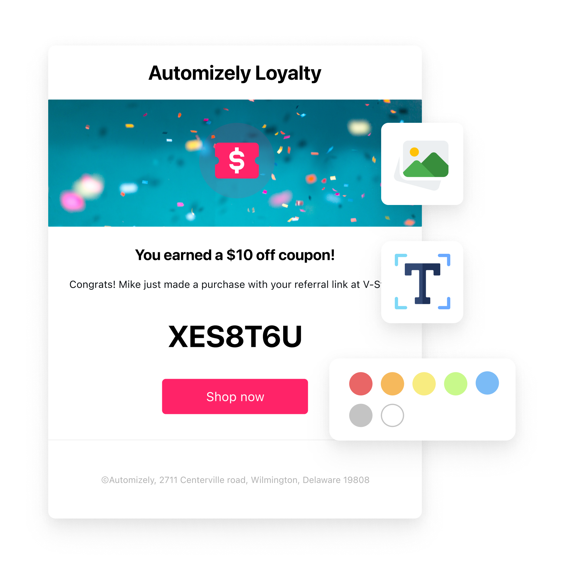 Swift reward email notifications