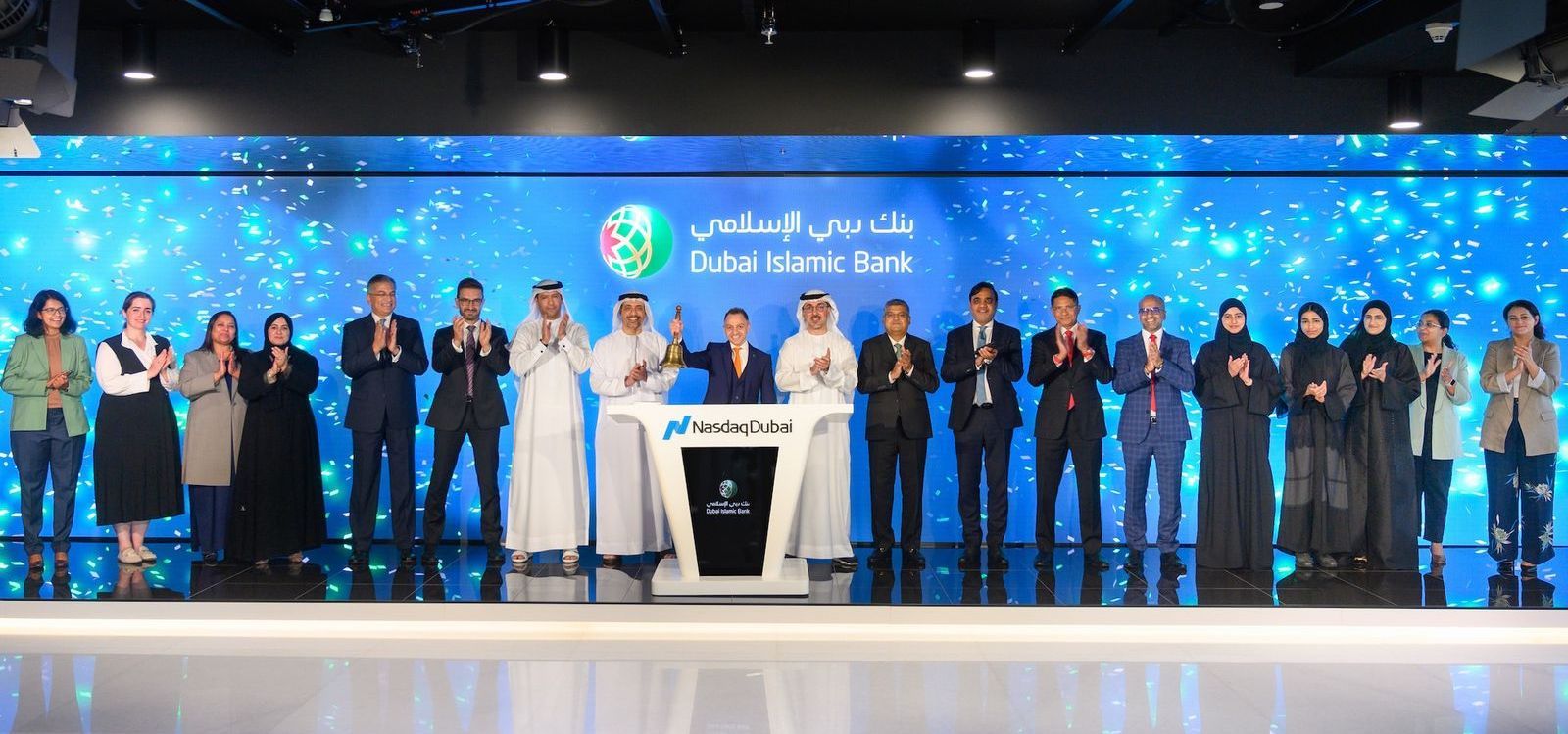 Dubai Islamic Bank Bond LIsting bell ringing photo
