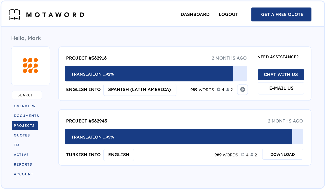 Dashboard Documents