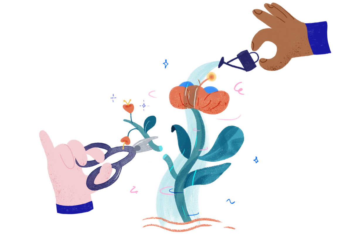 Capcito Flex illustration (plant that is watered)
