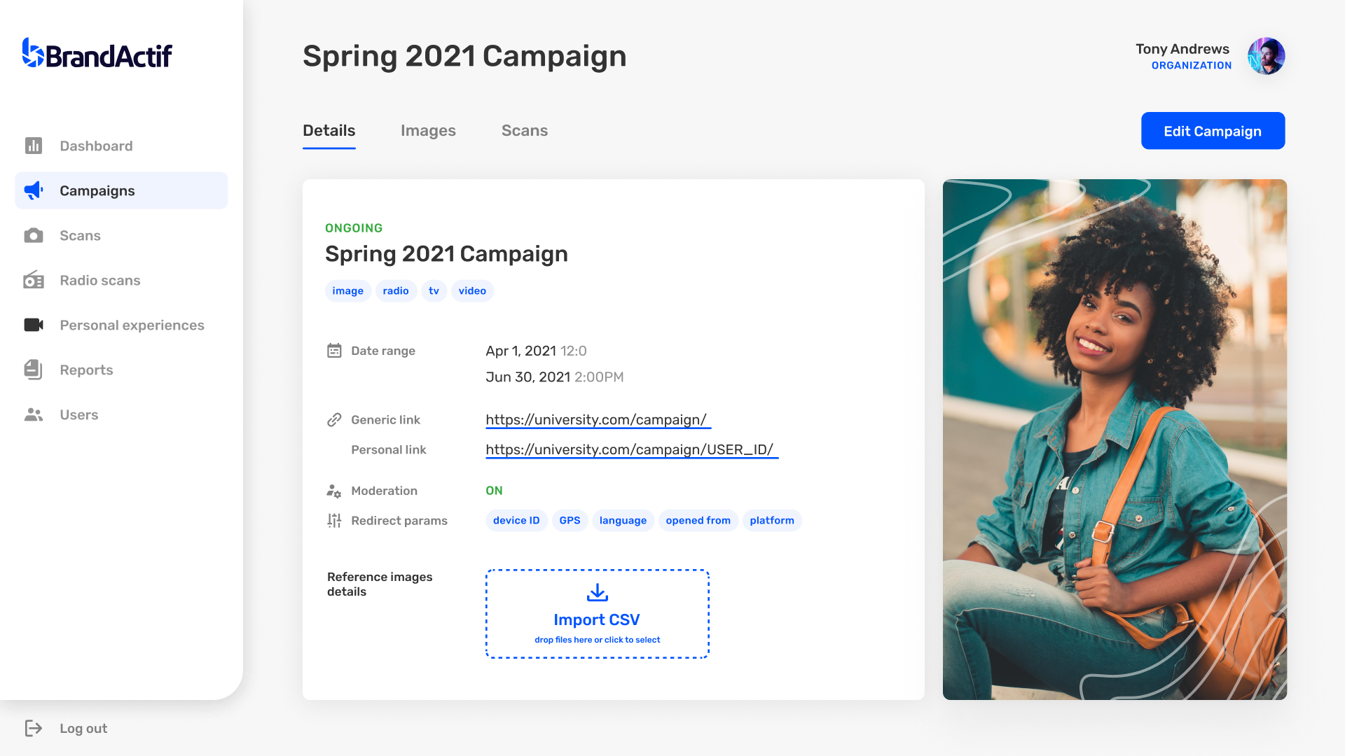 Campaign view