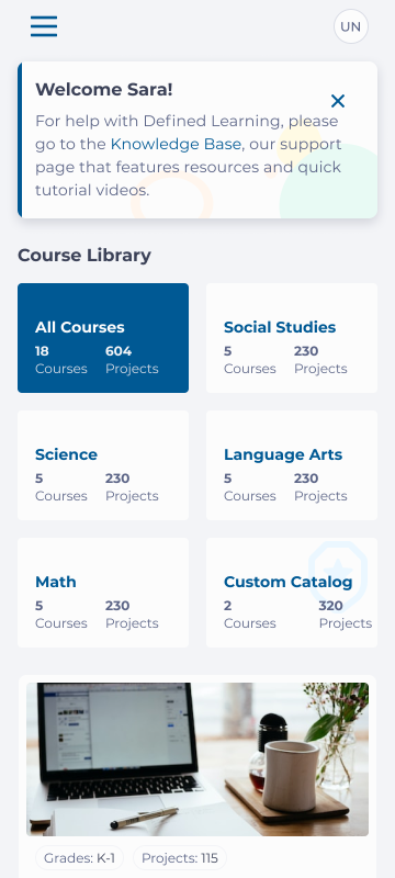 Defined Learning project