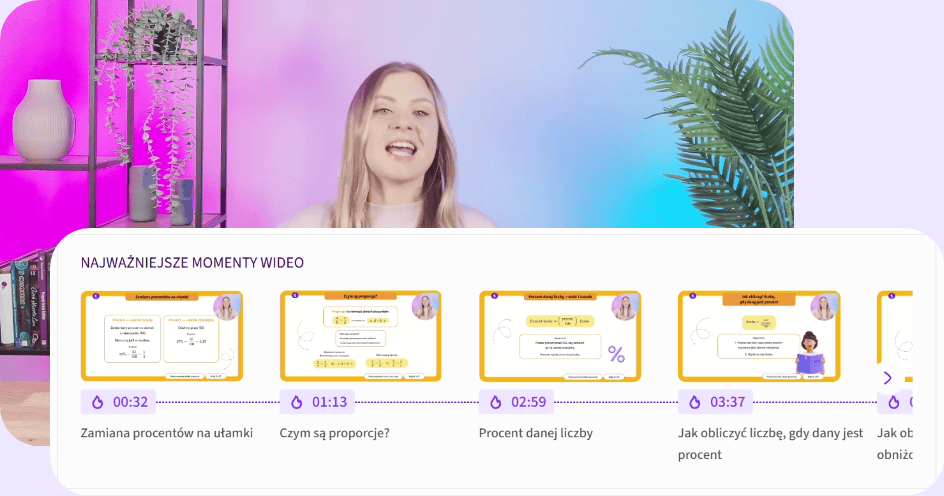 Intelligent Video Lessons
with **"Moments"** System