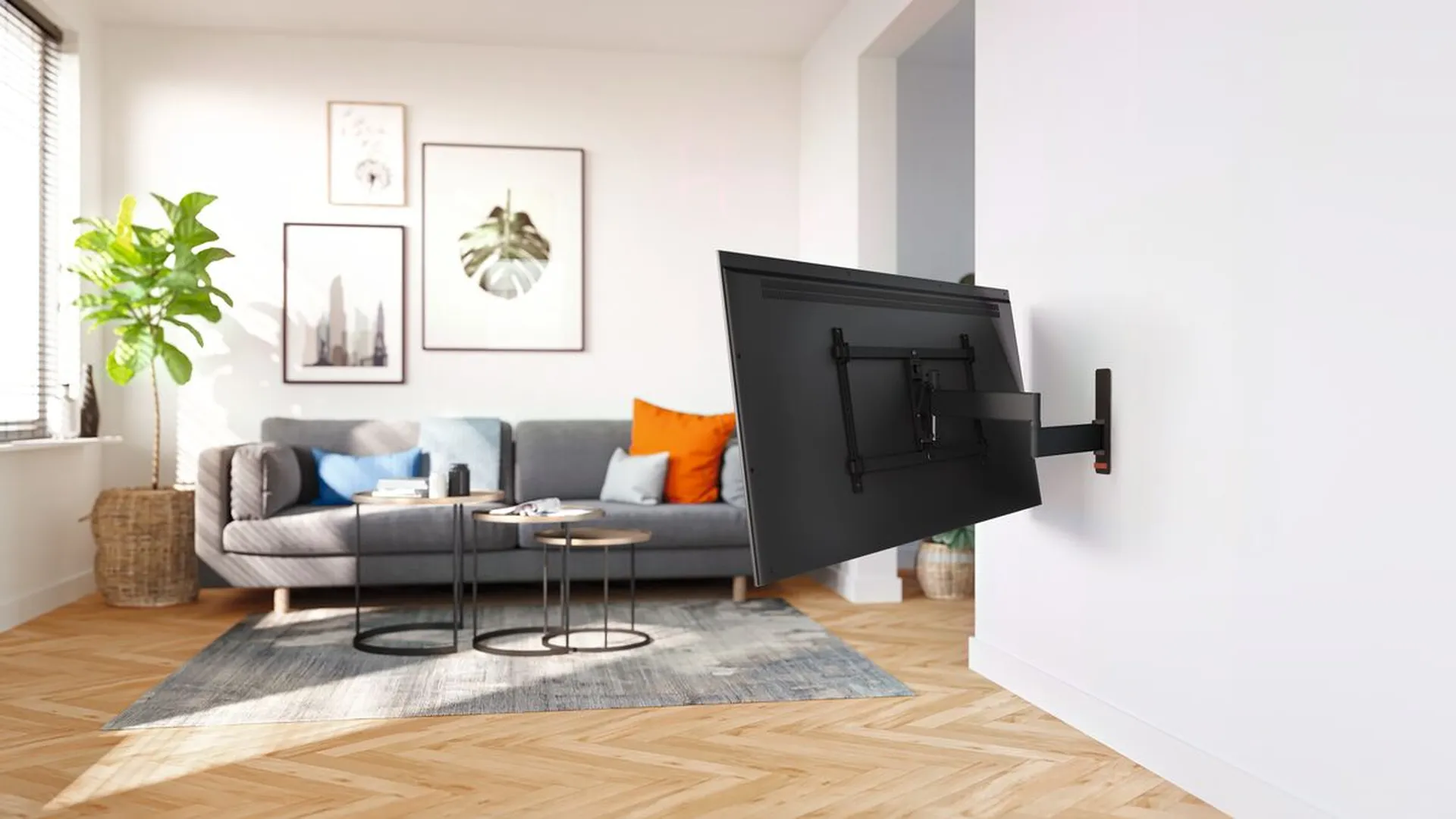 Swivel TV mount for the living room, ideal for families | Vogel's