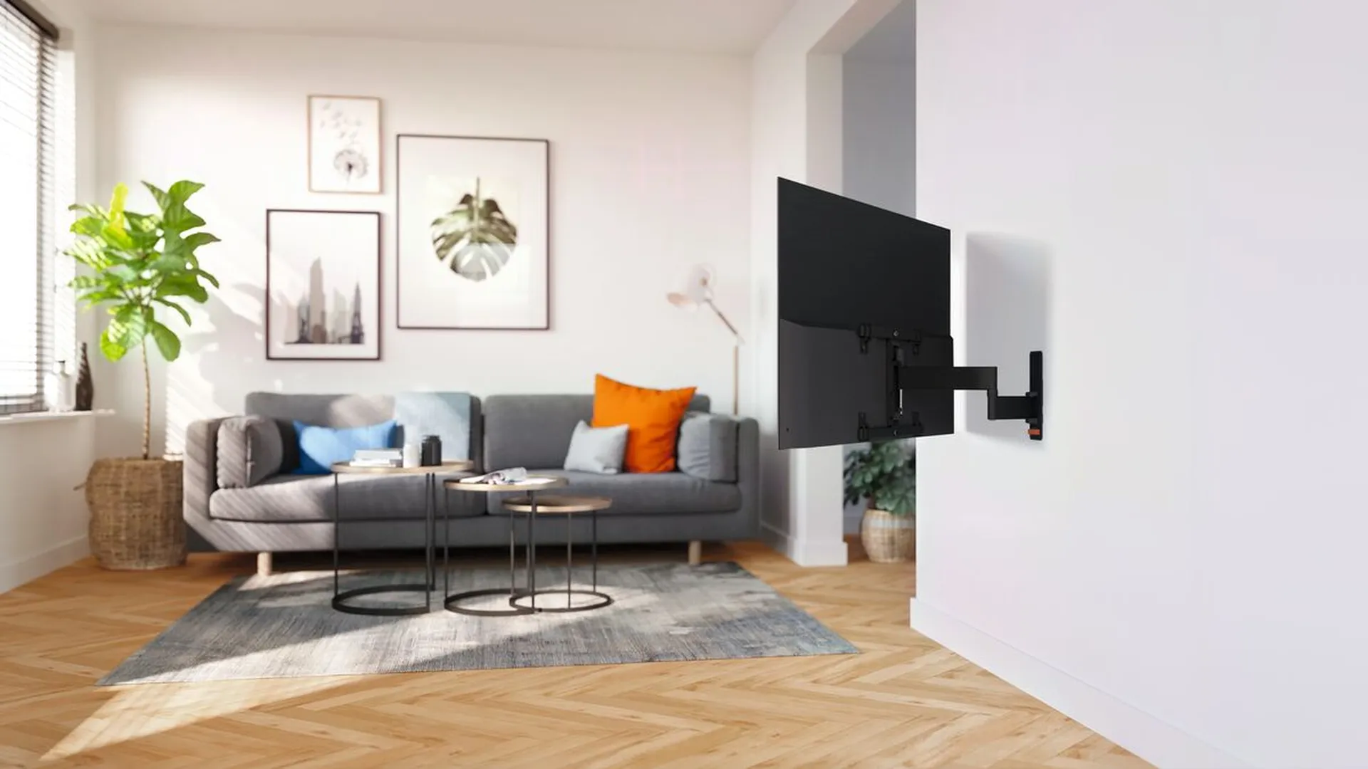Draaibare tv beugel, geschikt voor OLED tv's, huiskamer | Vogel's