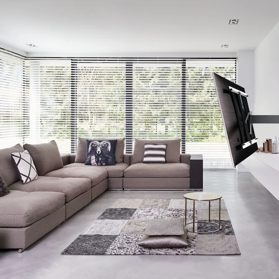 Stylish TV wall mounts for home use, cat featured in image | Vogel's