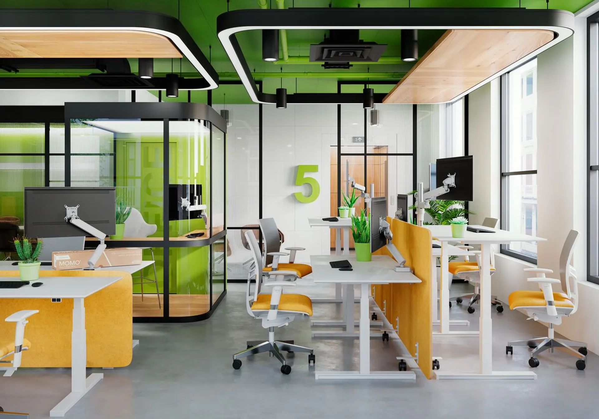 Monitor Mounts, office at desk | Vogel's