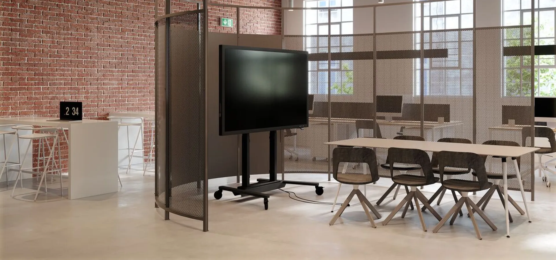 RISE motorized display trolley for corporate use | Vogel's