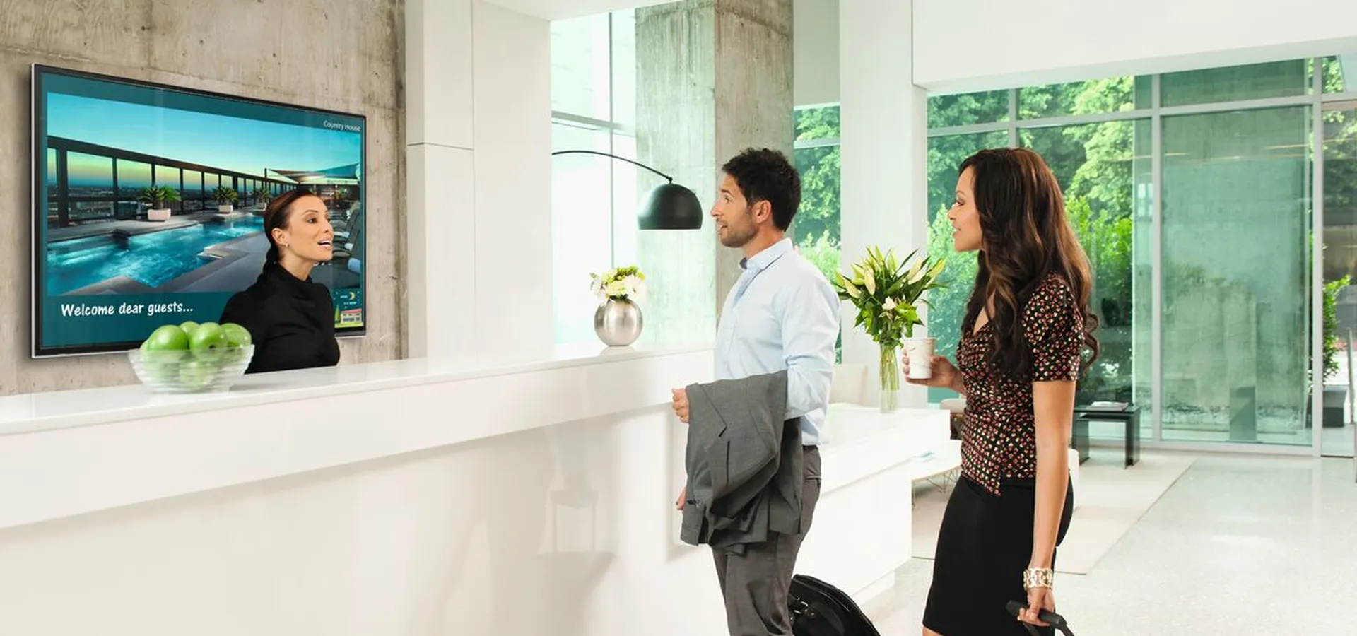 Display wall mount in hospitality