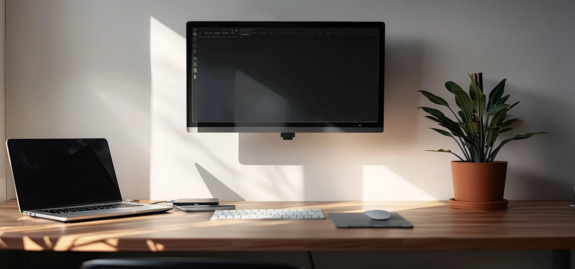 Monitor muurbeugel kantoor inrichting