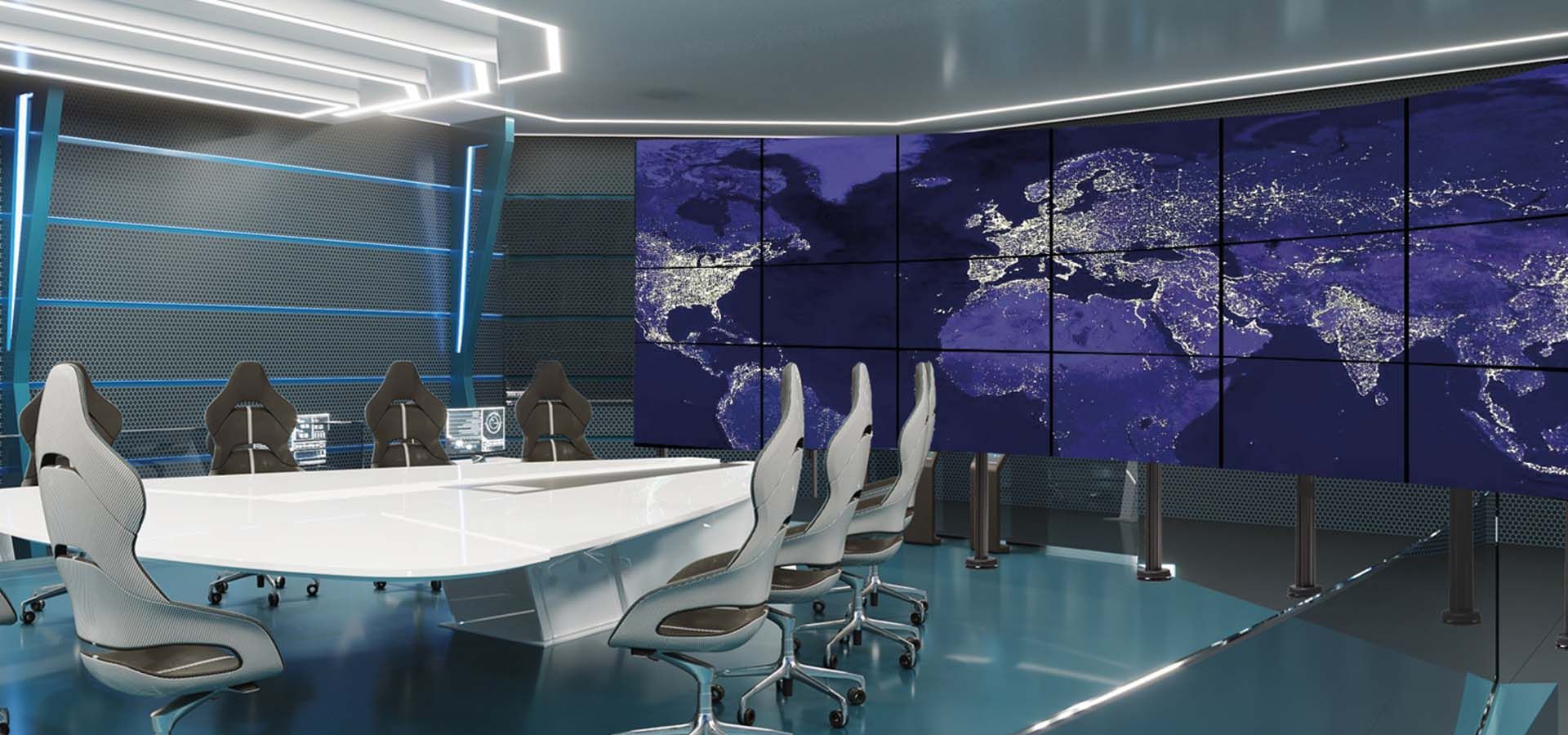 LCD video wall meeting room