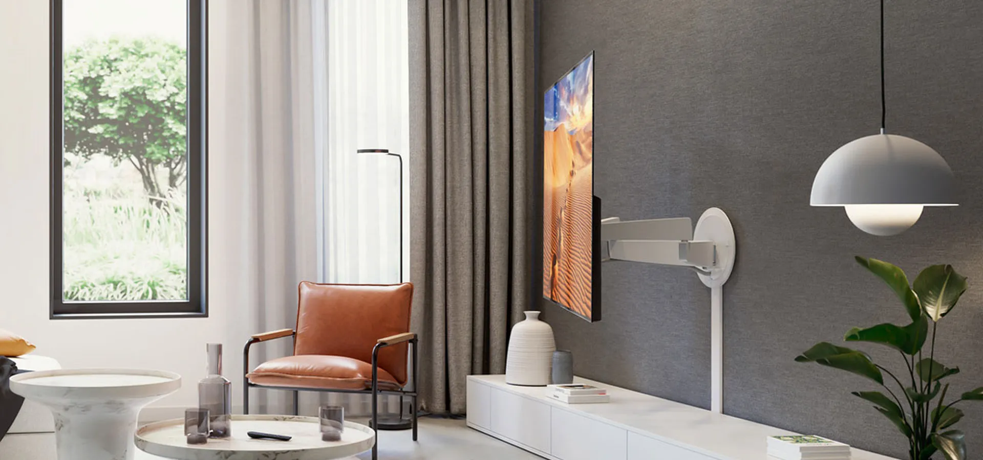 TV-Wandhalterung für Panasonic im Wohnzimmer | Vogel's