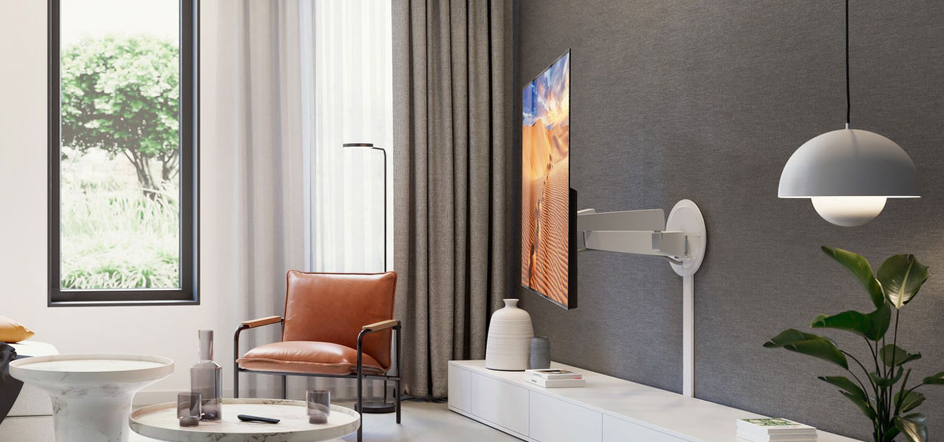 TV-Wandhalterung für Panasonic im Wohnzimmer | Vogel's
