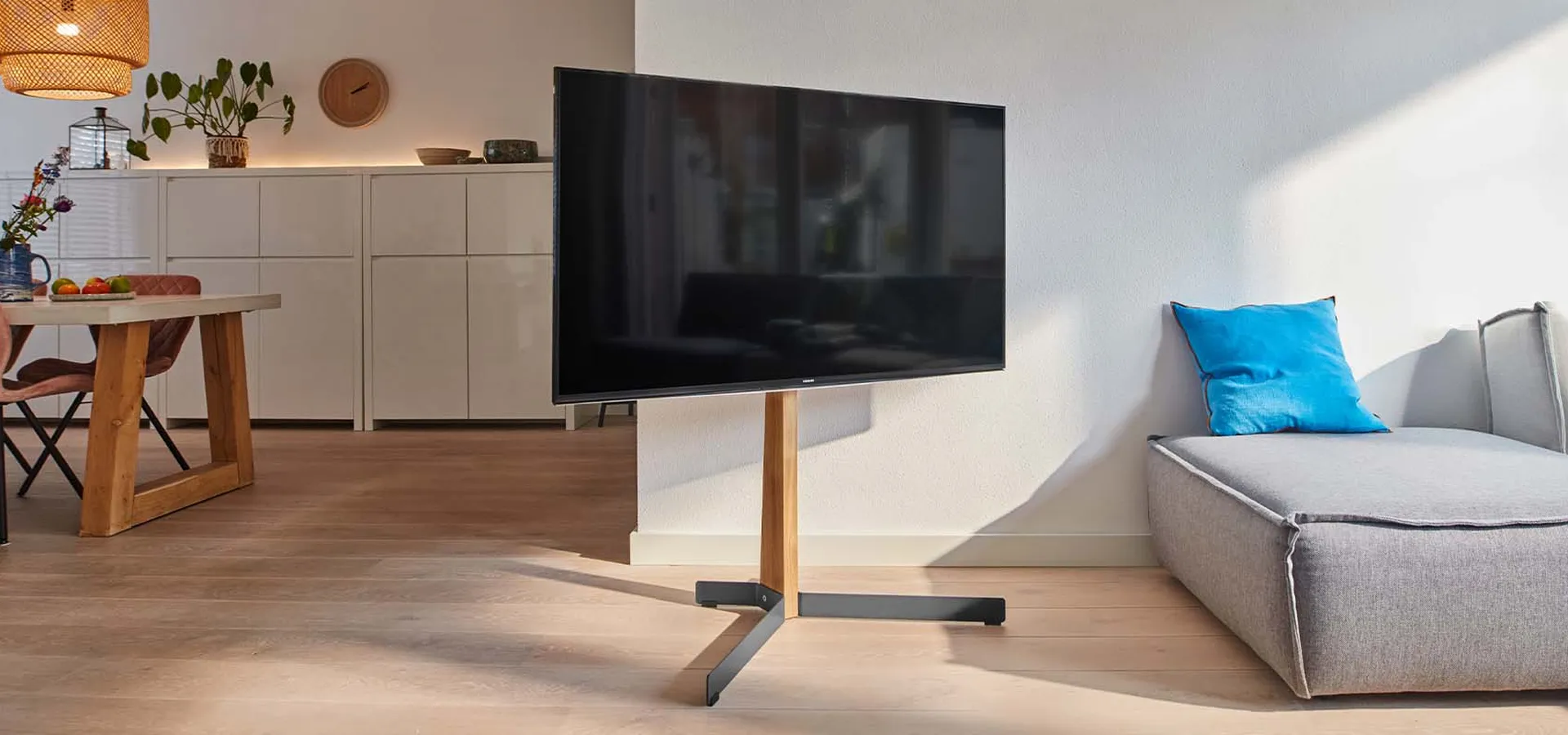 Universele tv voet Sony in de woonkamer