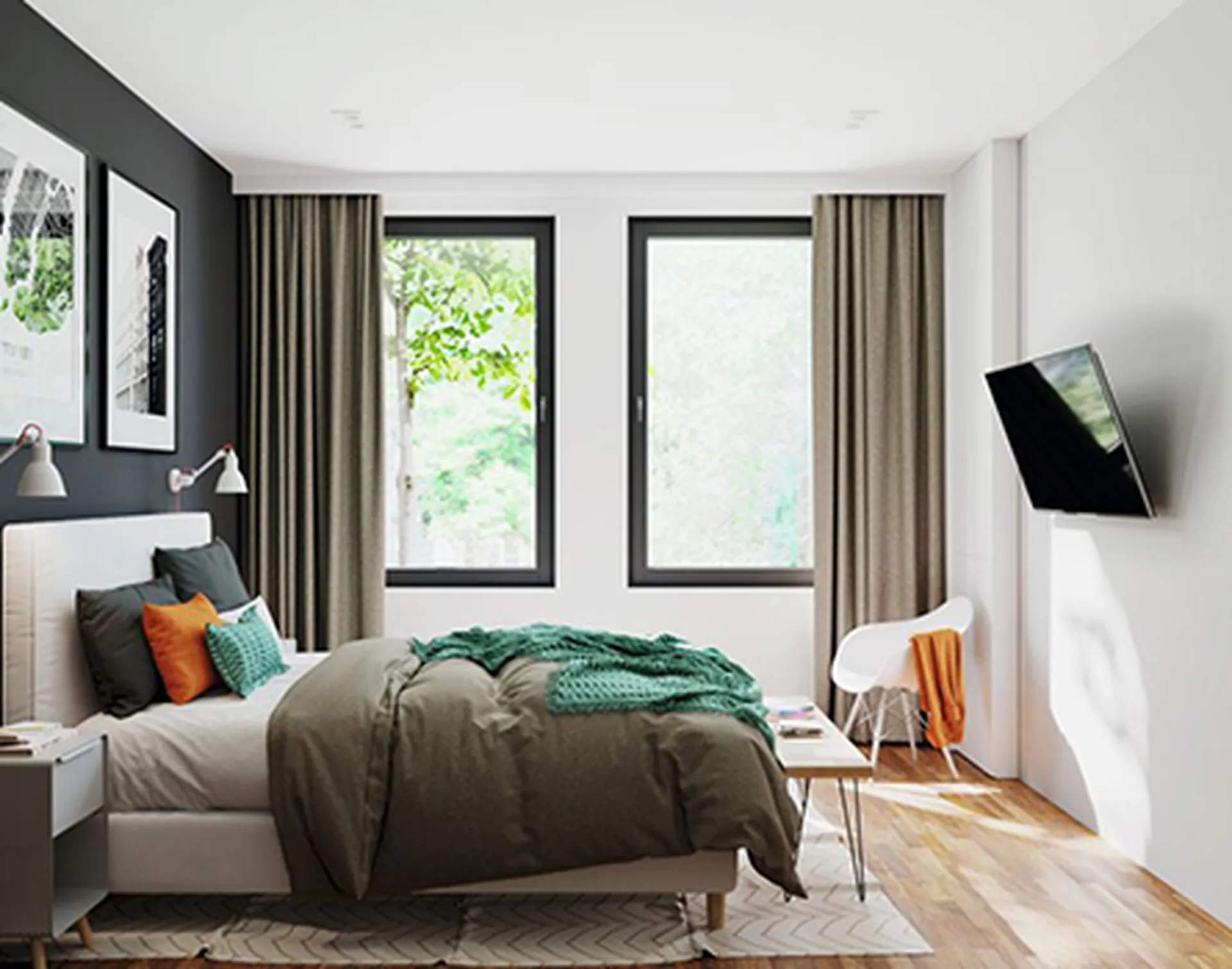 Tilt TV Wall Mount in the bedroom