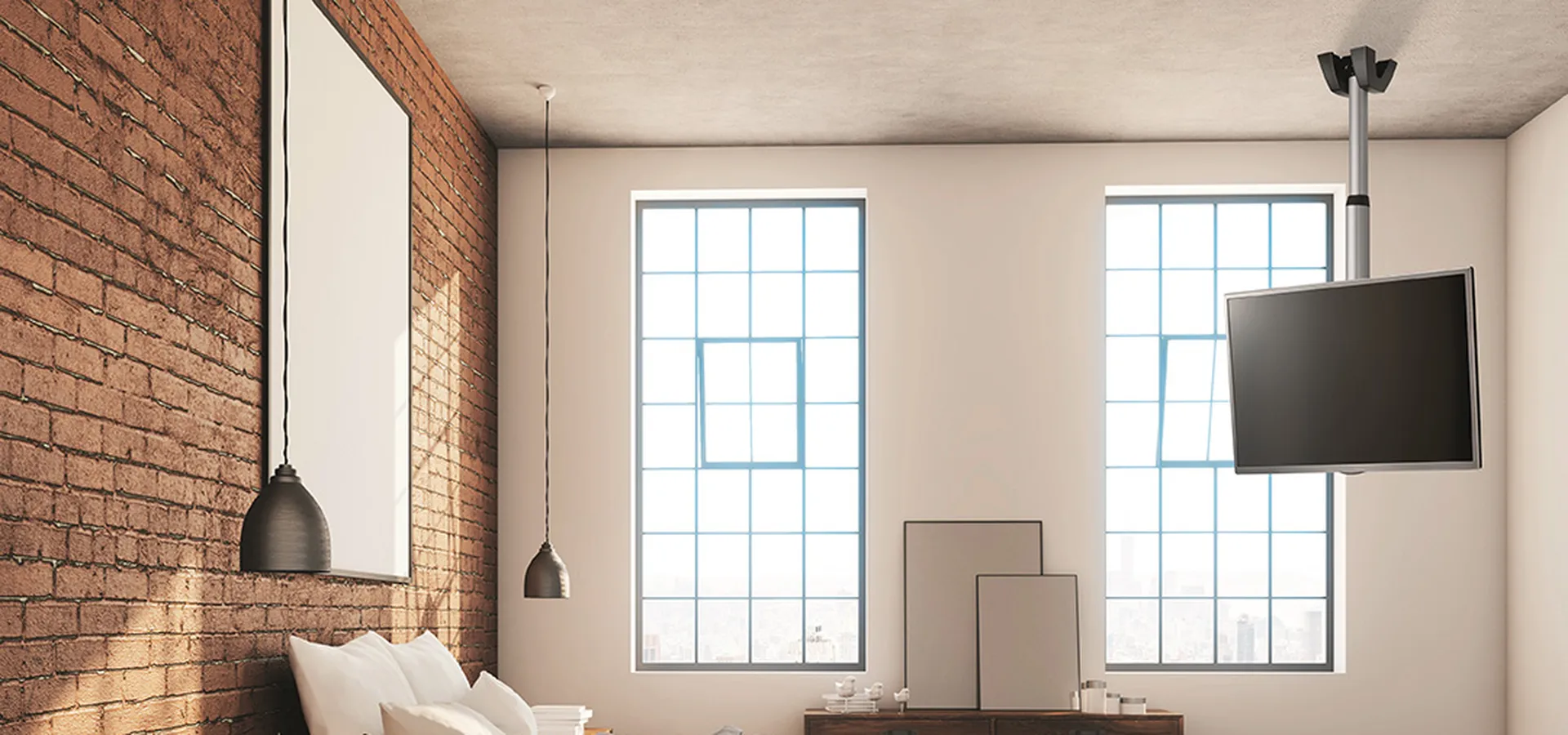 TV ceiling mount in bedroom | Vogel's