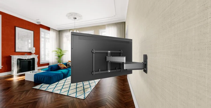 Maximum turning angle of full-motion TV wall mounts: how it works