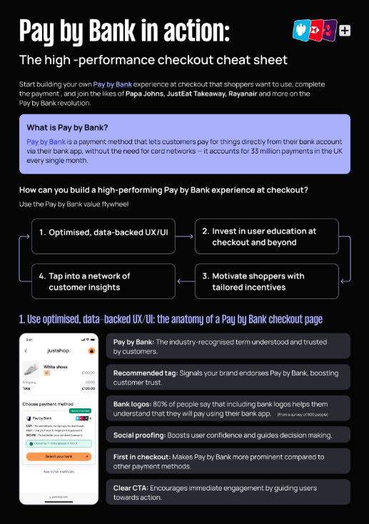 High-performance Pay by Bank cheatsheet