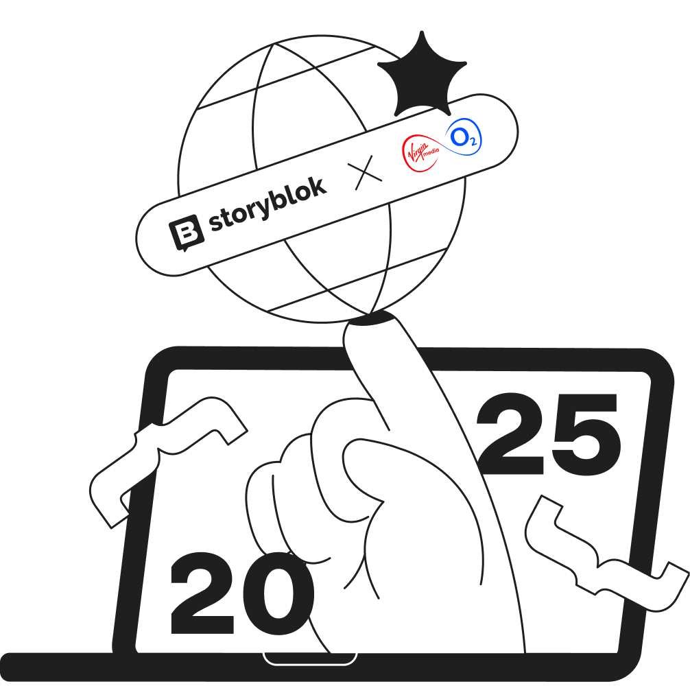storyblok virgin media o2 hackathon 2025 logo