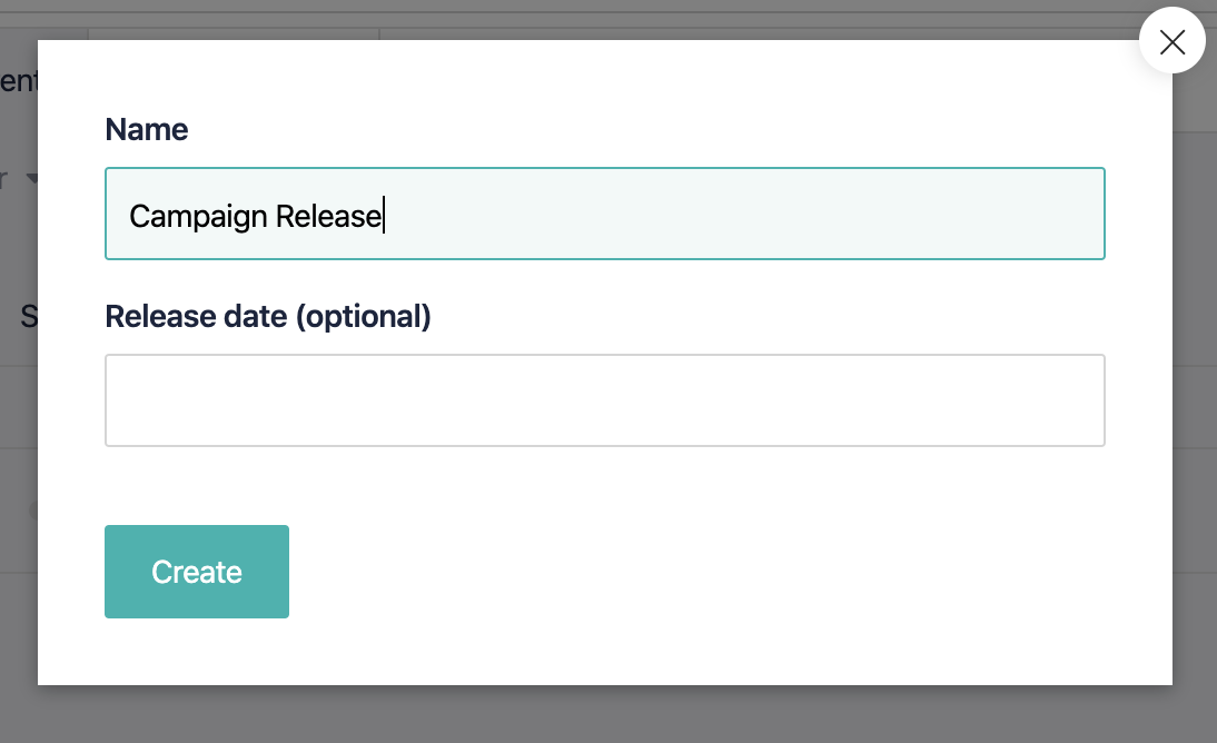New Release popup.