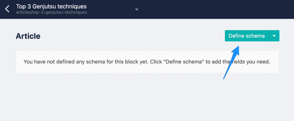 Define schema of the Article