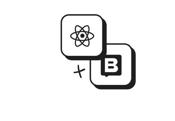 React and Storyblok logos, on square tiles, connected together.