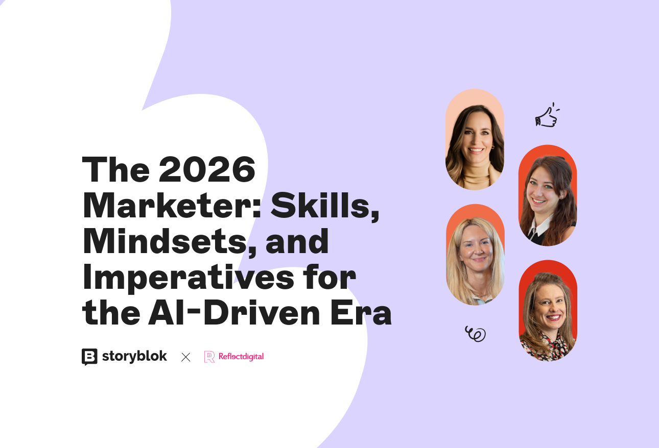 Webinar preview image for Storyblok's The 2026 Marketer